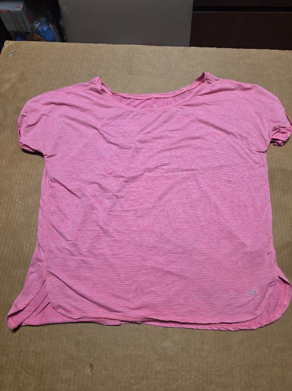 GapFit Women's Pink  Lightweight Relaxed Fit Crew Neck T-Shirt L